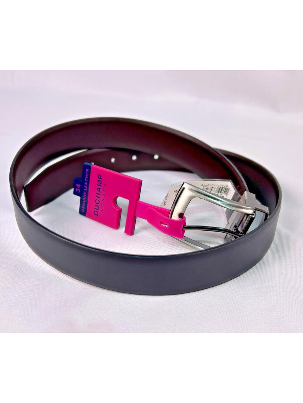 Duchamp London Reversible Leather Belt Black Brown Men’s Size 34 NWT